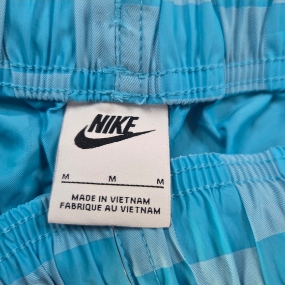Nike Mens Blue Checkered Woven Shorts FN3098-447 Medium New Athletic Gym Workout - Picture 6 of 9